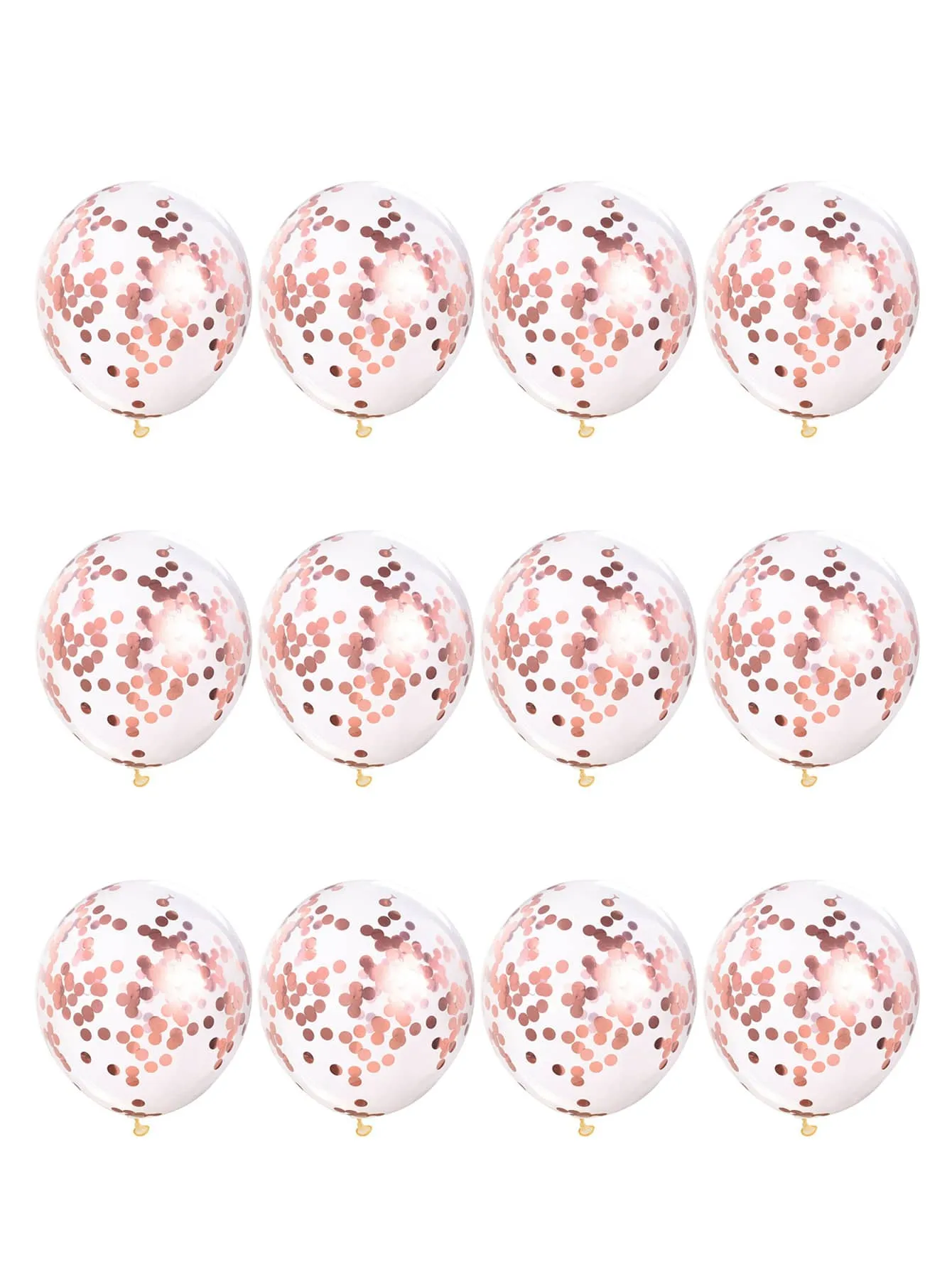12pcs Sequin Decor Clear Balloon