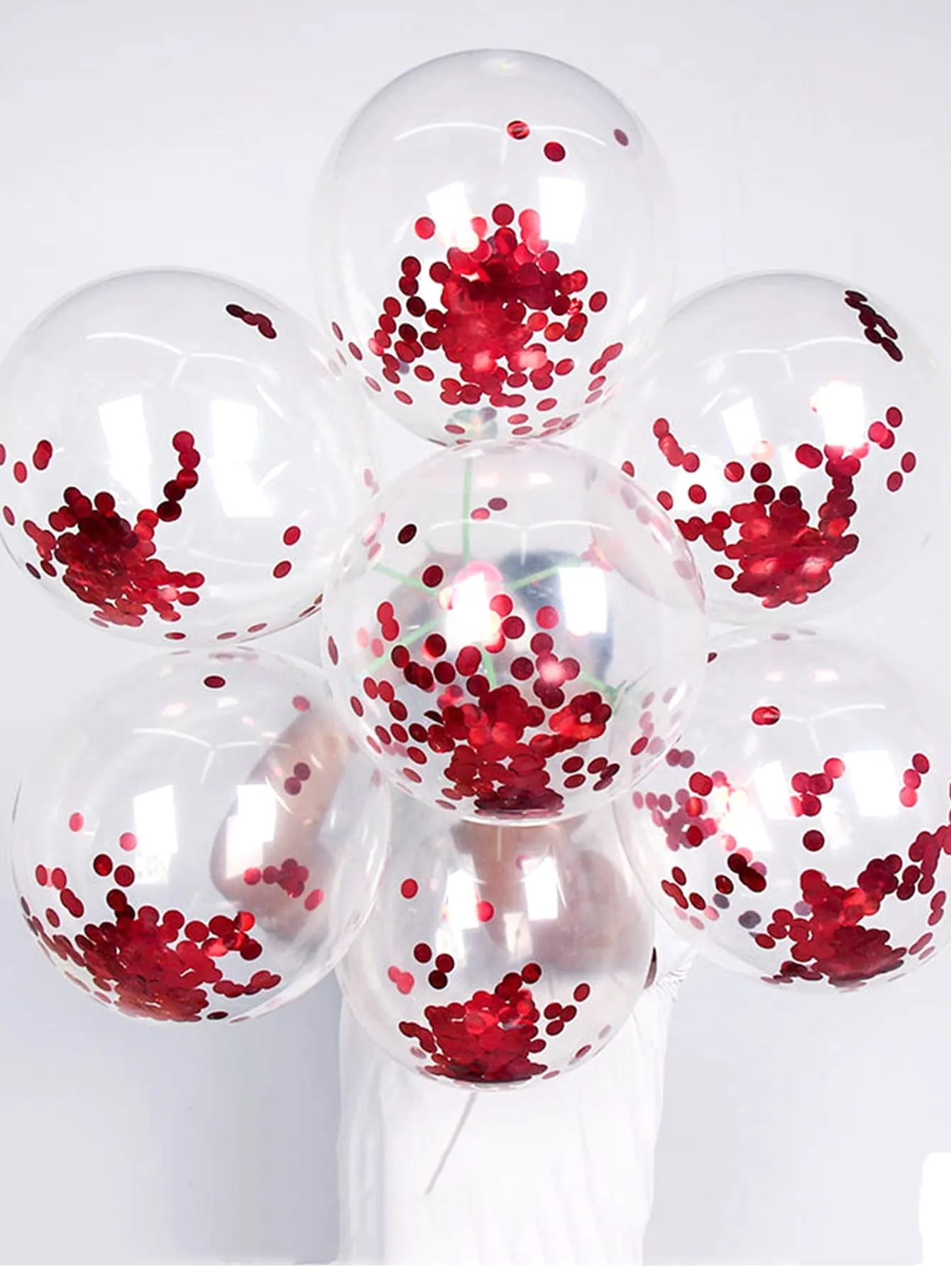12pcs Sequin Decor Clear Balloon