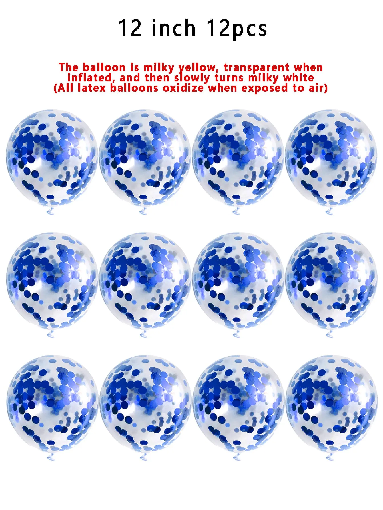 12pcs Sequin Decor Clear Balloon