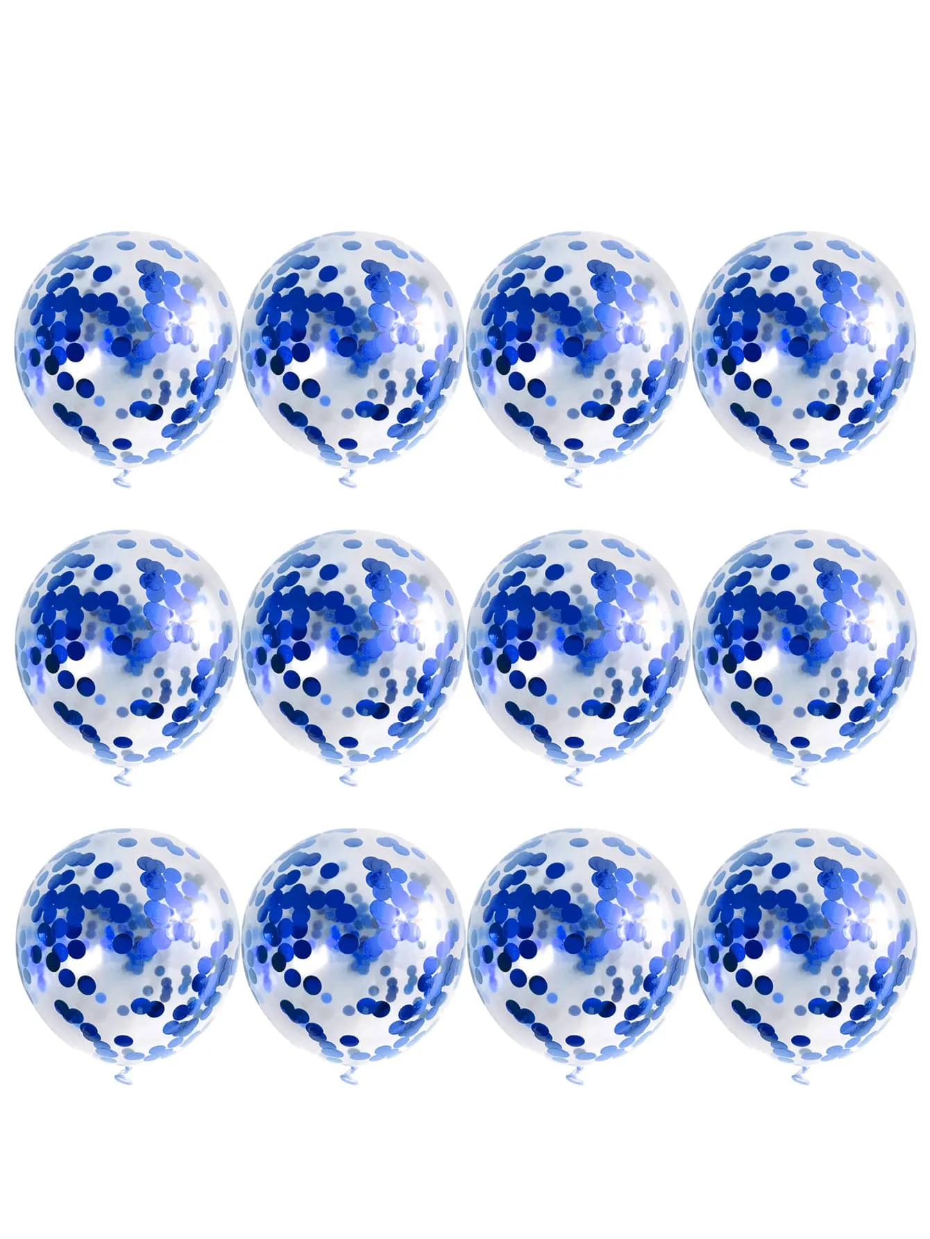 12pcs Sequin Decor Clear Balloon