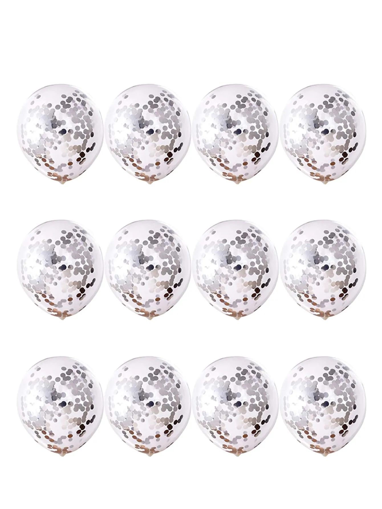 12pcs Sequin Decor Clear Balloon