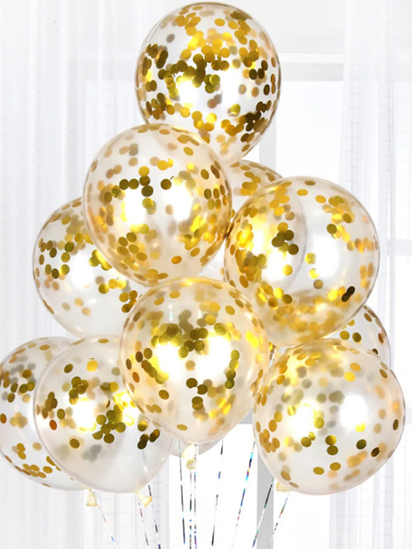12pcs Sequin Decor Clear Balloon