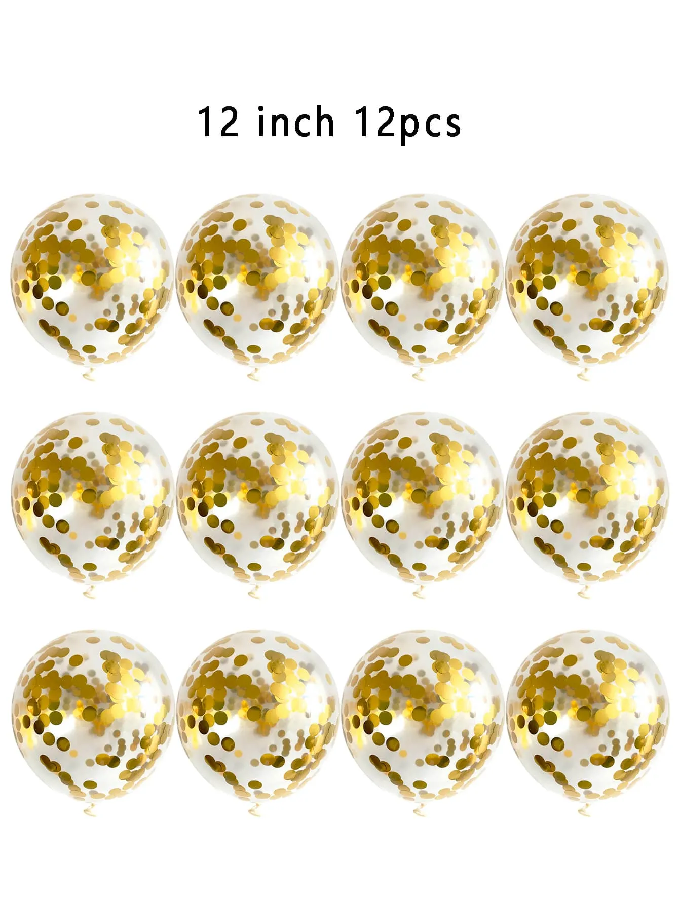 12pcs Sequin Decor Clear Balloon