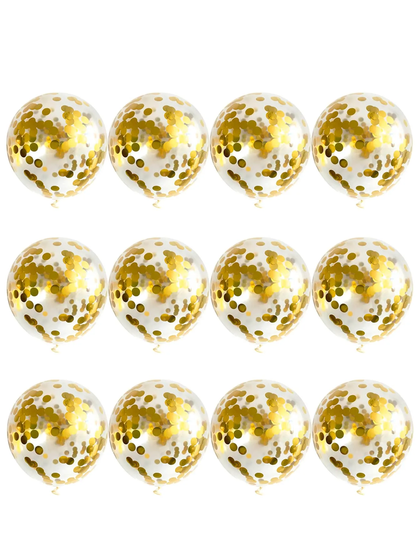 12pcs Sequin Decor Clear Balloon