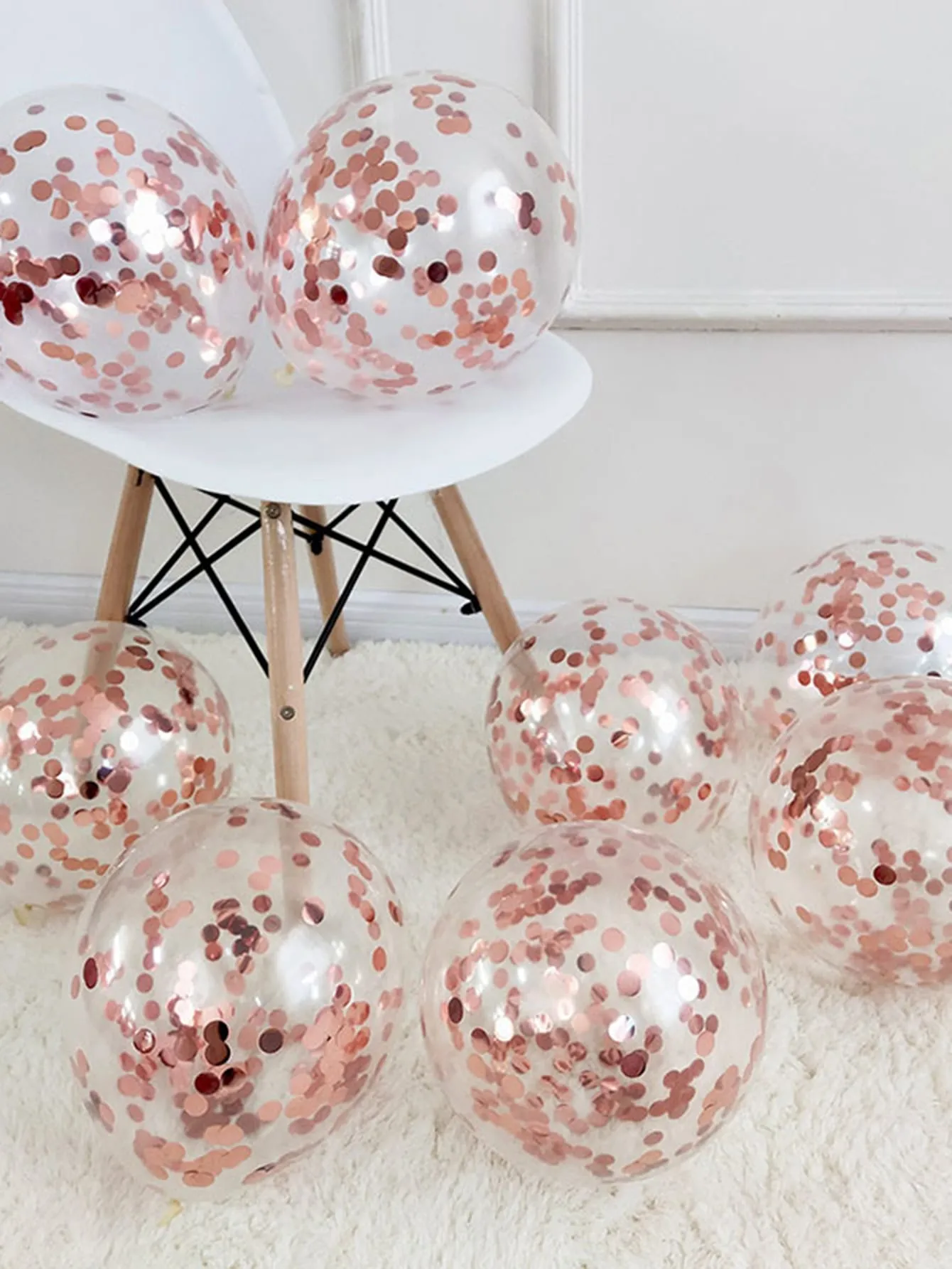 12pcs Sequin Decor Clear Balloon