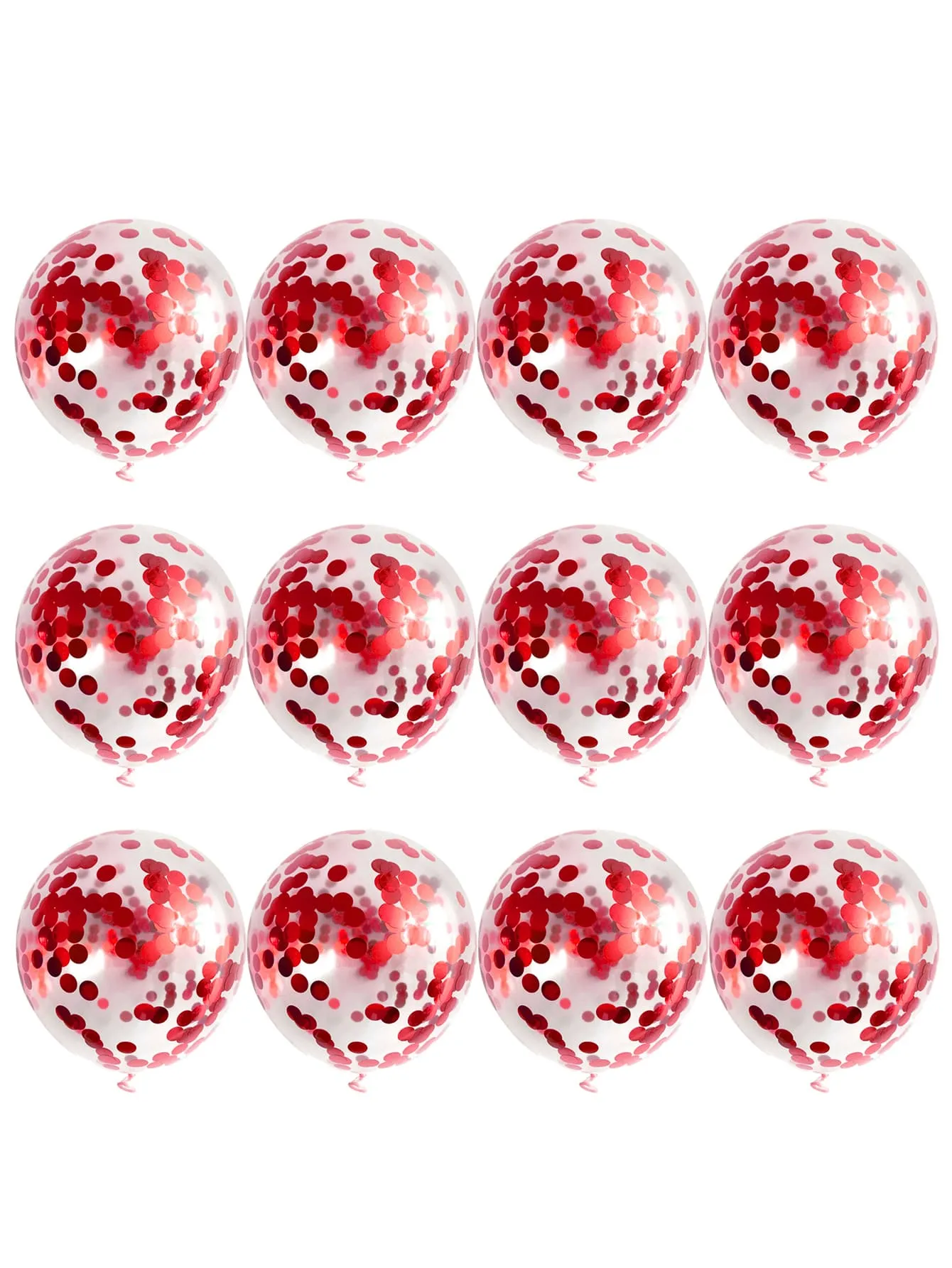 12pcs Sequin Decor Clear Balloon