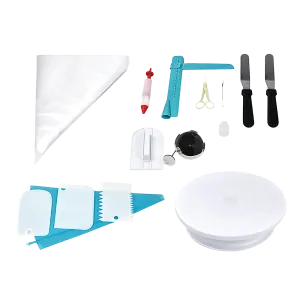 164-Piece Cake Decorating Kit | Turntable Rotating | Baking Flower | Icing Piping Nozzles