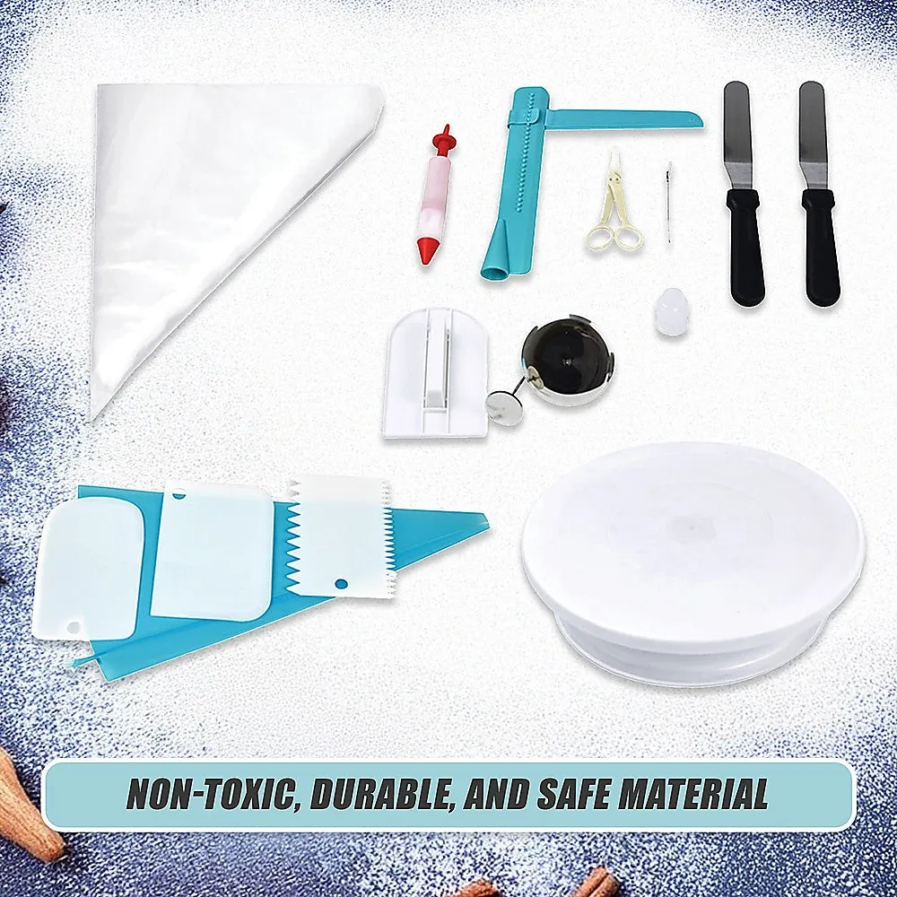 164-Piece Cake Decorating Kit | Turntable Rotating | Baking Flower | Icing Piping Nozzles