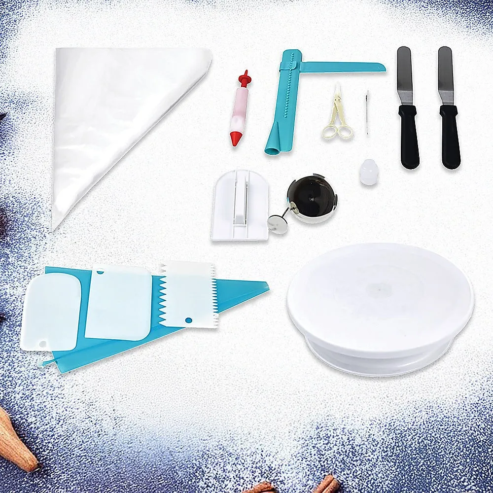 164-Piece Cake Decorating Kit | Turntable Rotating | Baking Flower | Icing Piping Nozzles