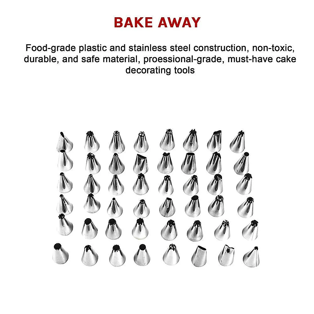 164-Piece Cake Decorating Kit | Turntable Rotating | Baking Flower | Icing Piping Nozzles