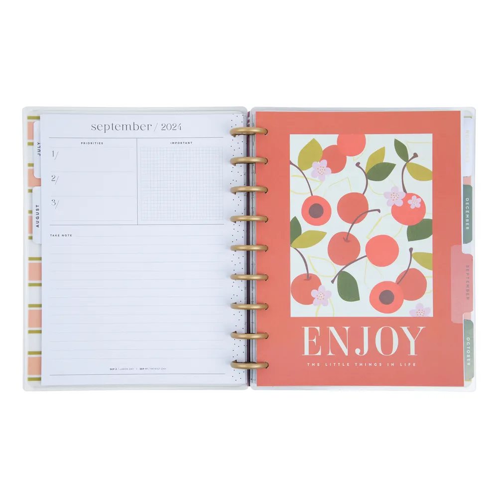 2024 Spring Market Happy Planner - Classic Lined Vertical Layout - 18 Months