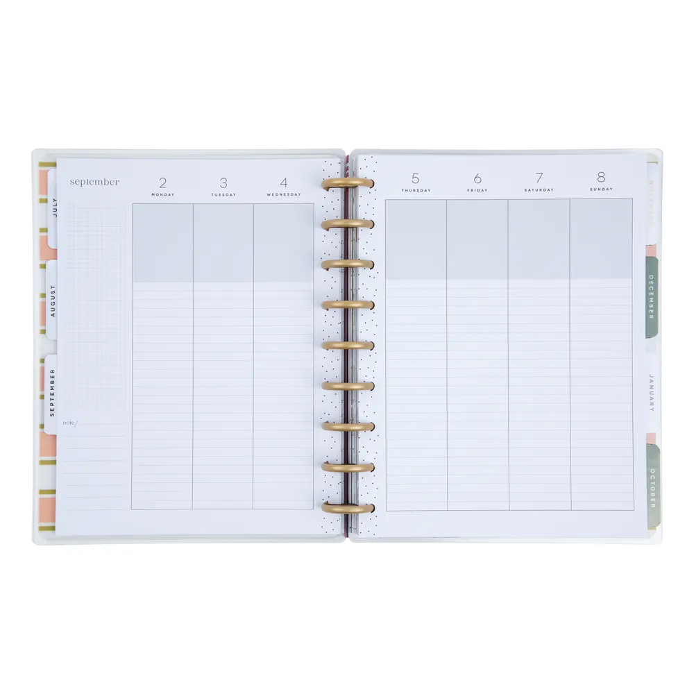 2024 Spring Market Happy Planner - Classic Lined Vertical Layout - 18 Months