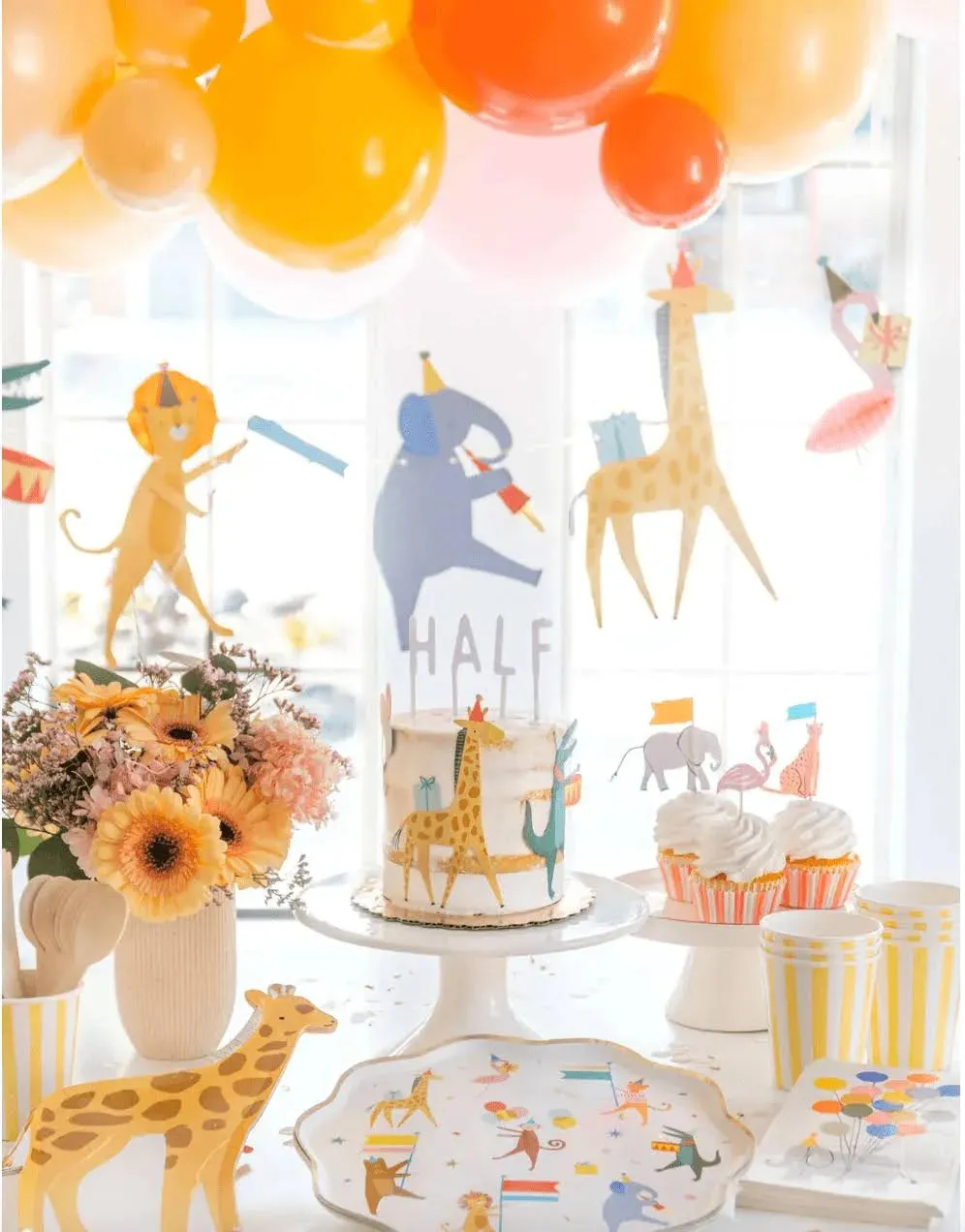 Animal Parade Cake Wrap & Toppers (x 6)