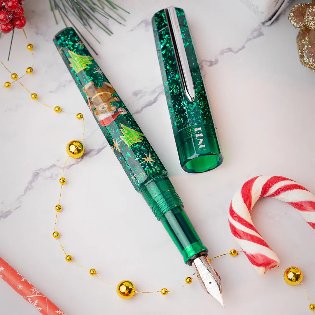 Benu Euphoria Christmas Edition Fountain Pen Bear-y Merry Christmas