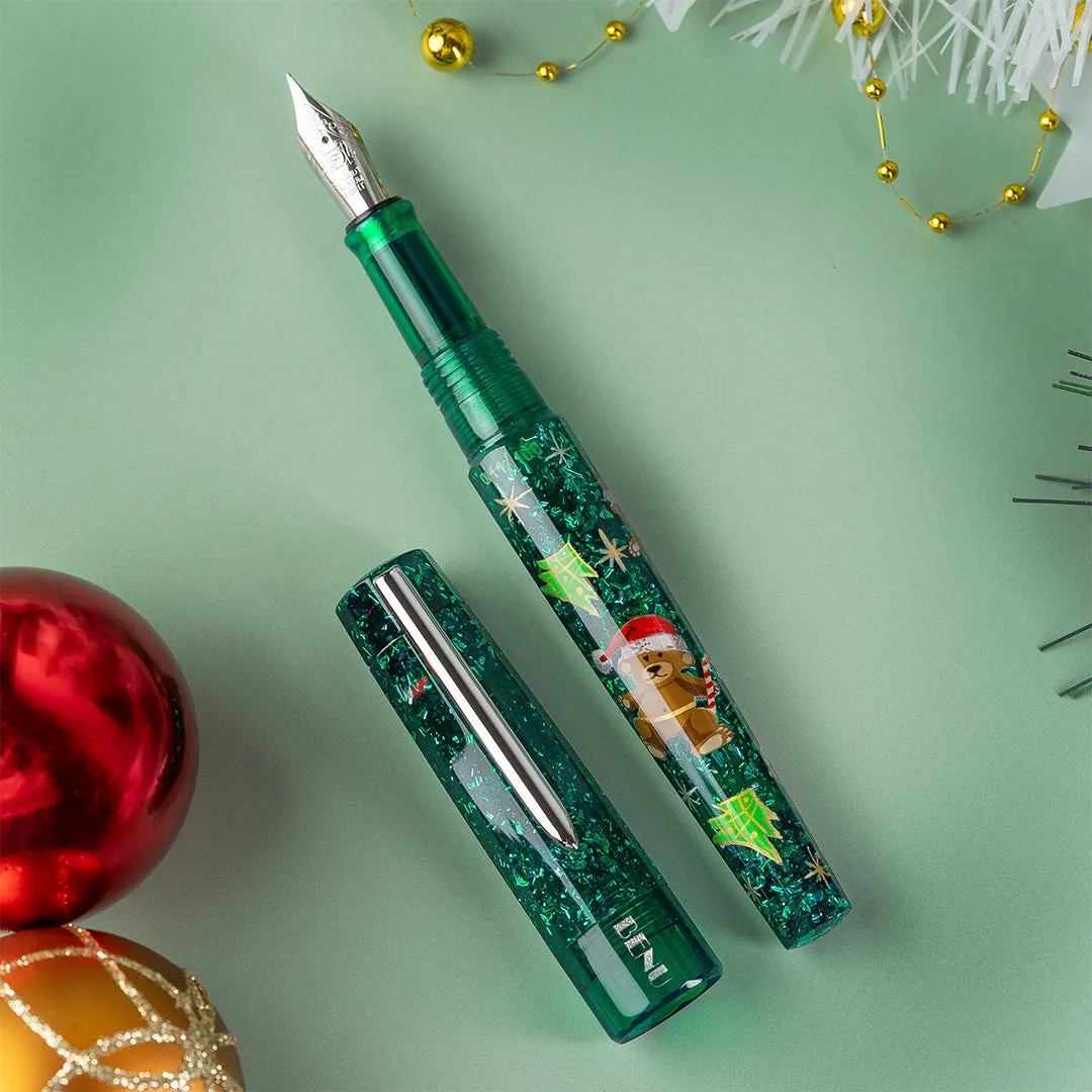 Benu Euphoria Christmas Edition Fountain Pen Bear-y Merry Christmas