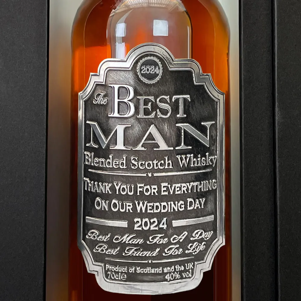 Best Man Whisky Gift Set Bottle & Box 2024
