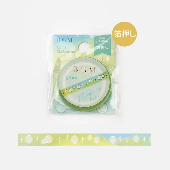 BGM Gold Soap Bubbles Washi Tape