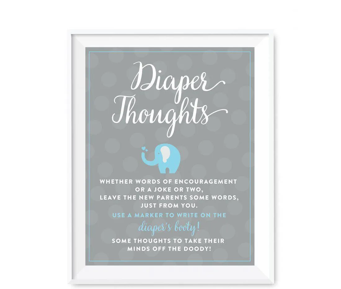Boy Elephant Diaper Thoughts Fun Activities