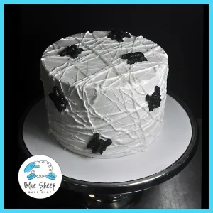 Buttercream Spider Web Halloween Cake