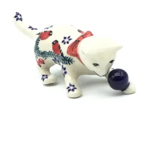 Cat Playing-Miniature in Red Cardinals