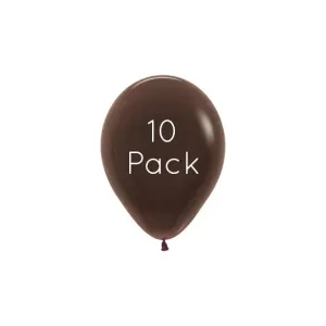 Chocolate Brown Mini Balloons - 10 Pkt