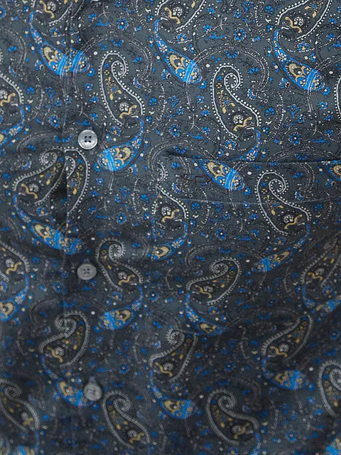 Colorplus Men Grey Printed Regular Fit Cotton Printed Casual Shirt