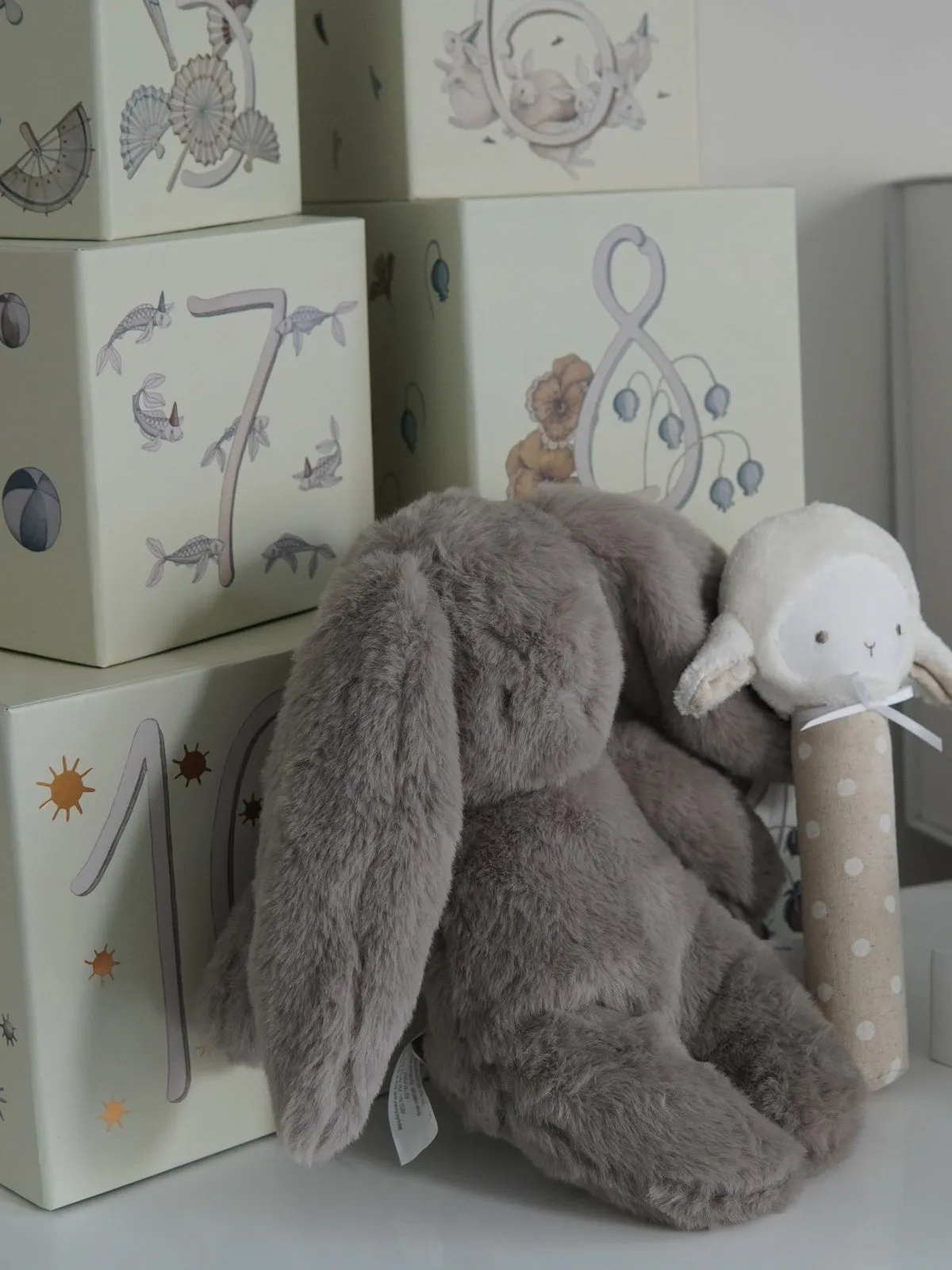 Darcey Sherpa Baby Bunny - Gray