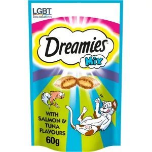 Dreamies Cat Treat Mix Salmon & Tuna 60g - Case of 8