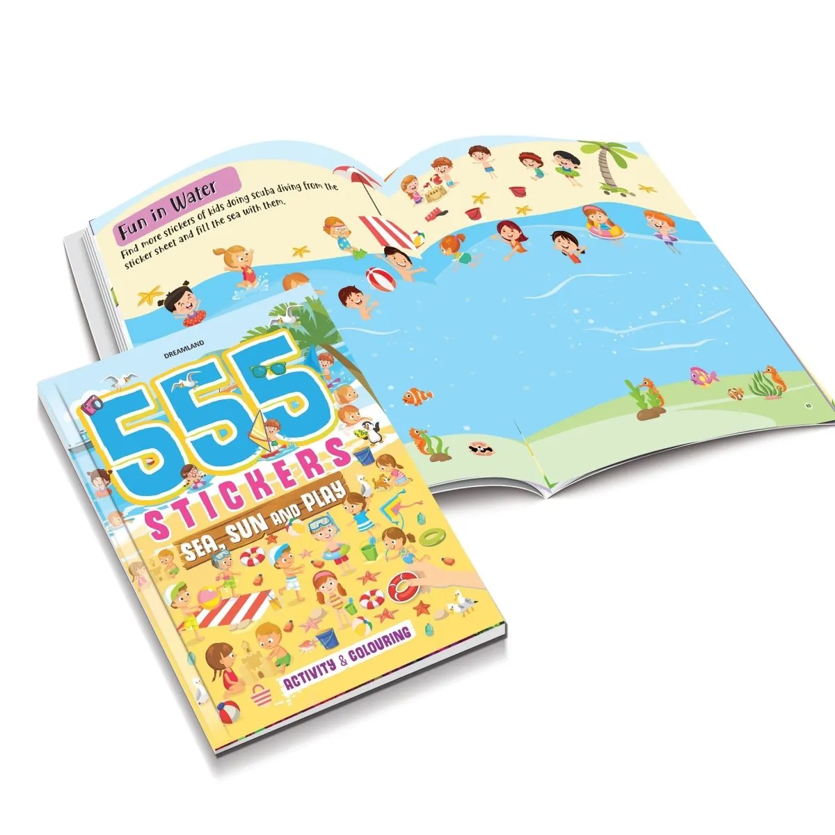Dreamland Publications 555 Stickers And Activity Books Pack (Pack of 2 Books)
