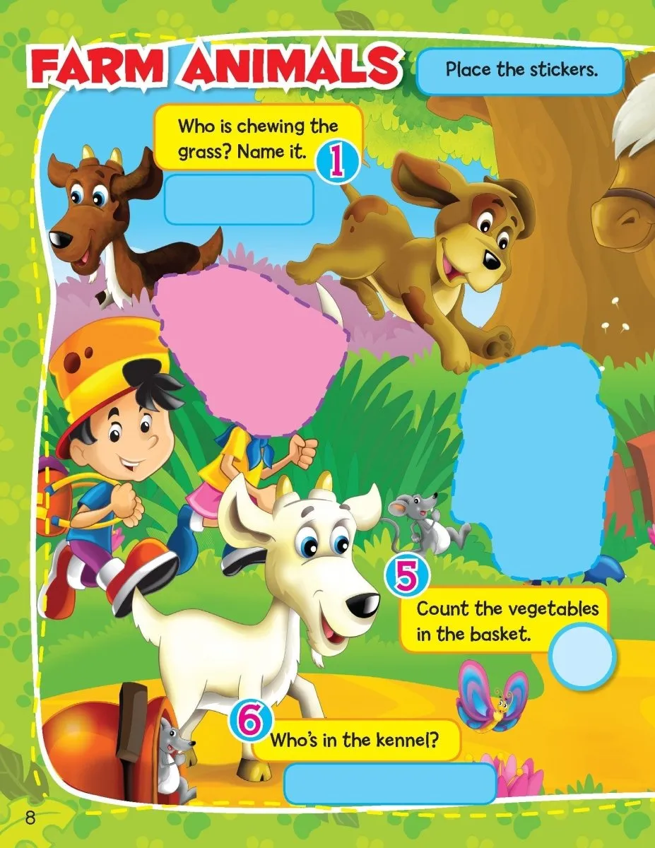 Dreamland Publications Sticker Activity Book- Jungle Animals