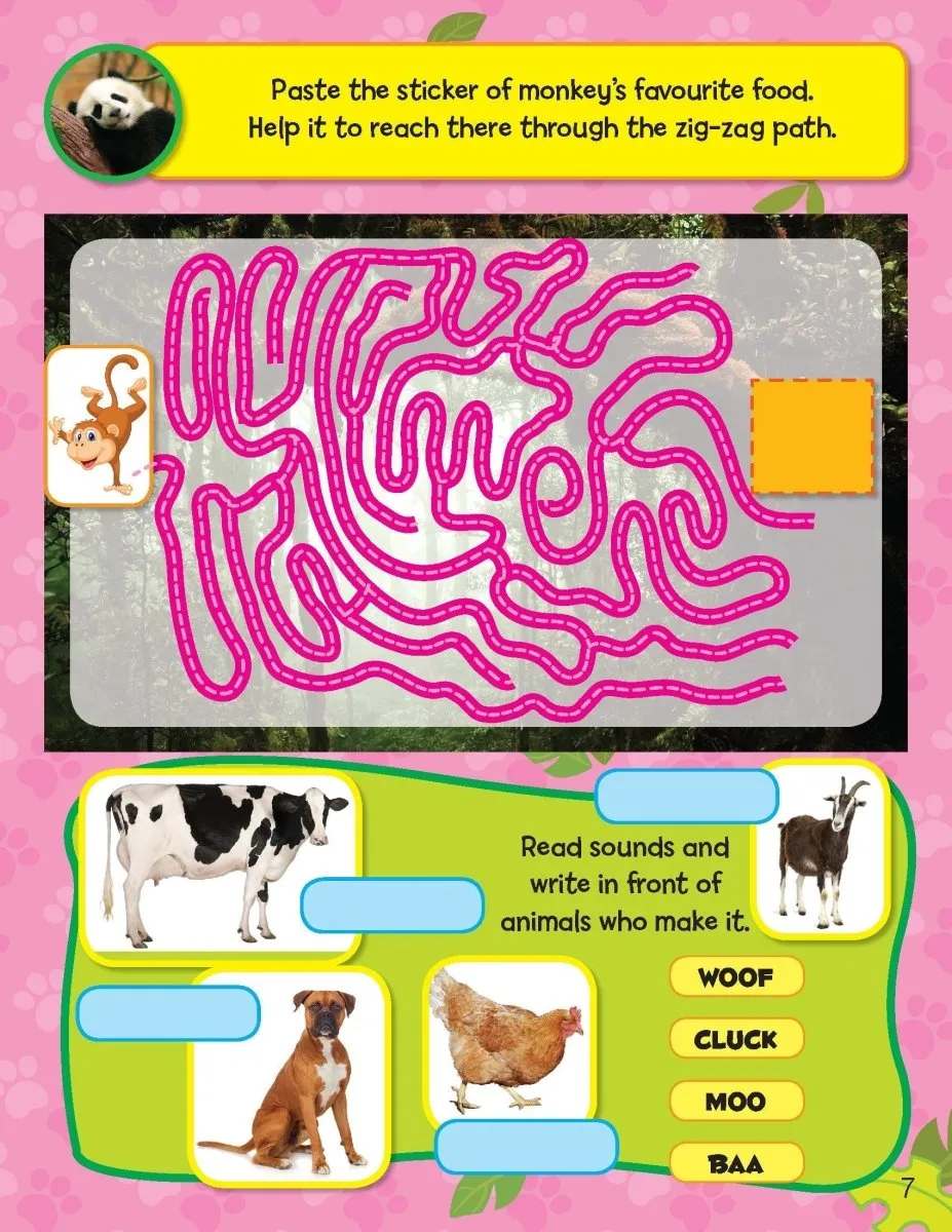 Dreamland Publications Sticker Activity Book- Jungle Animals