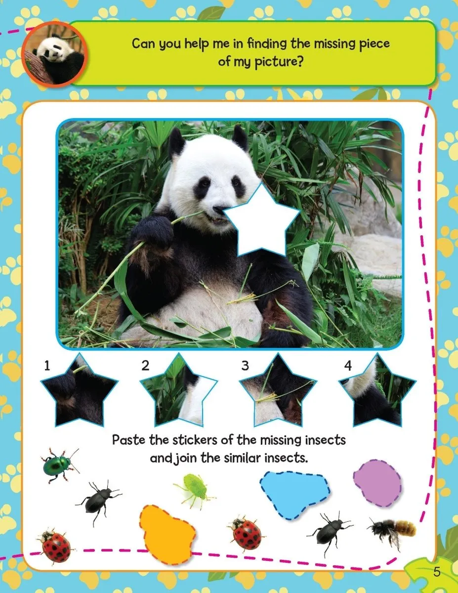 Dreamland Publications Sticker Activity Book- Jungle Animals
