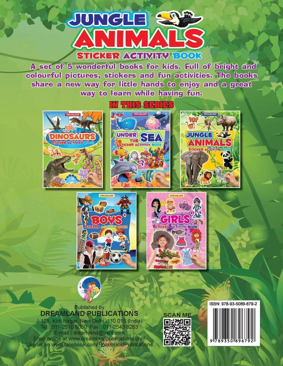 Dreamland Publications Sticker Activity Book- Jungle Animals