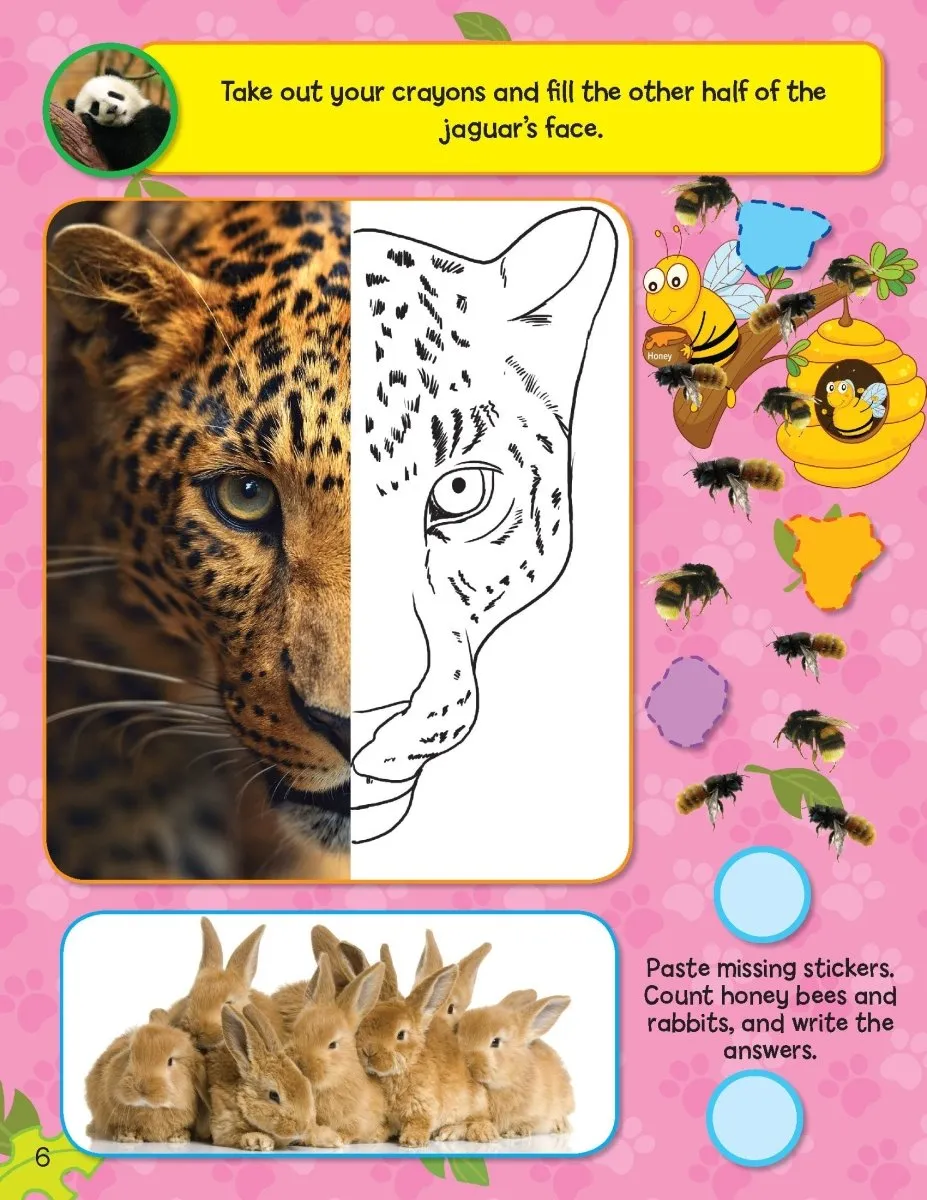 Dreamland Publications Sticker Activity Book- Jungle Animals