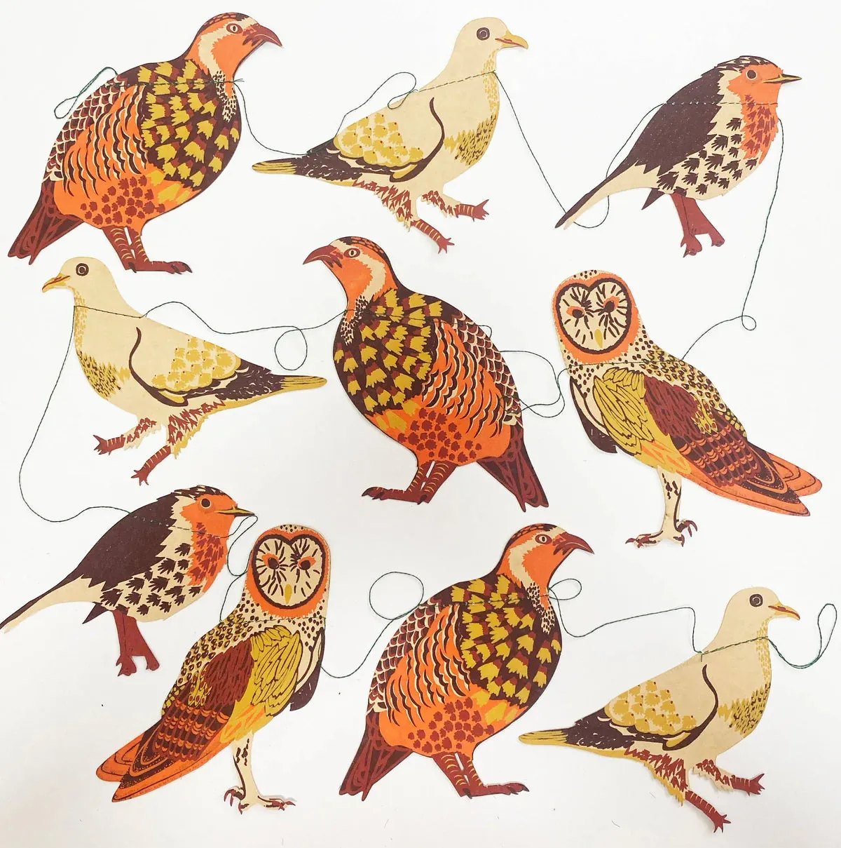 East End Press - Winter Bird Paper Garland