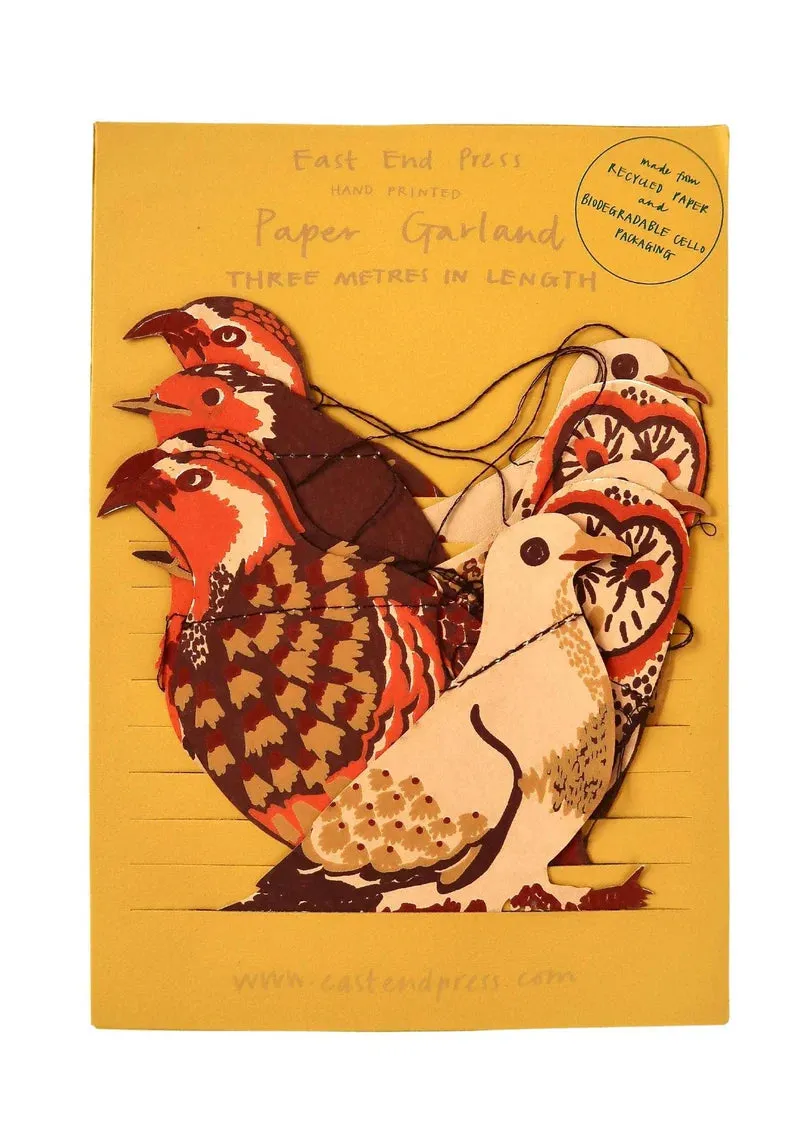 East End Press - Winter Bird Paper Garland