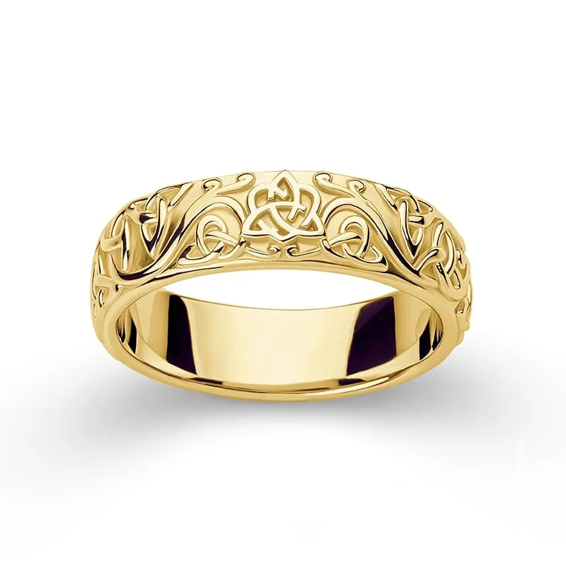 Handcrafted Celtic Heart Band - Gold
