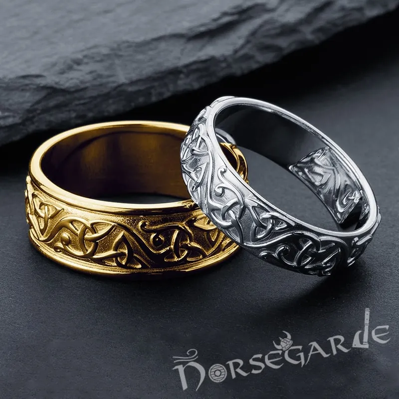 Handcrafted Celtic Heart Band - Gold