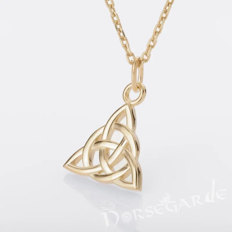 Handcrafted Miniature Celtic Knot Pendant - Gold