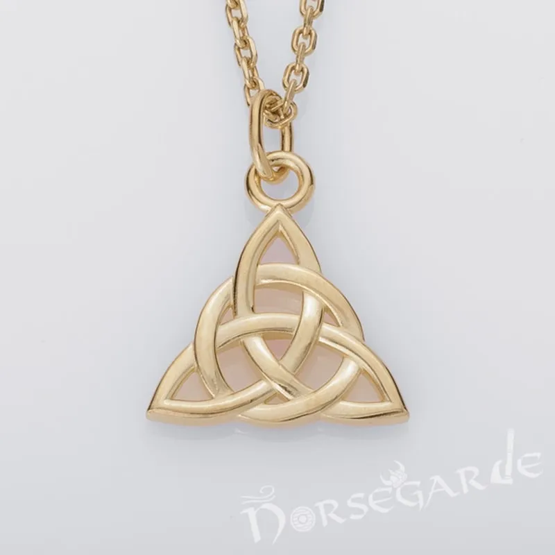 Handcrafted Miniature Celtic Knot Pendant - Gold