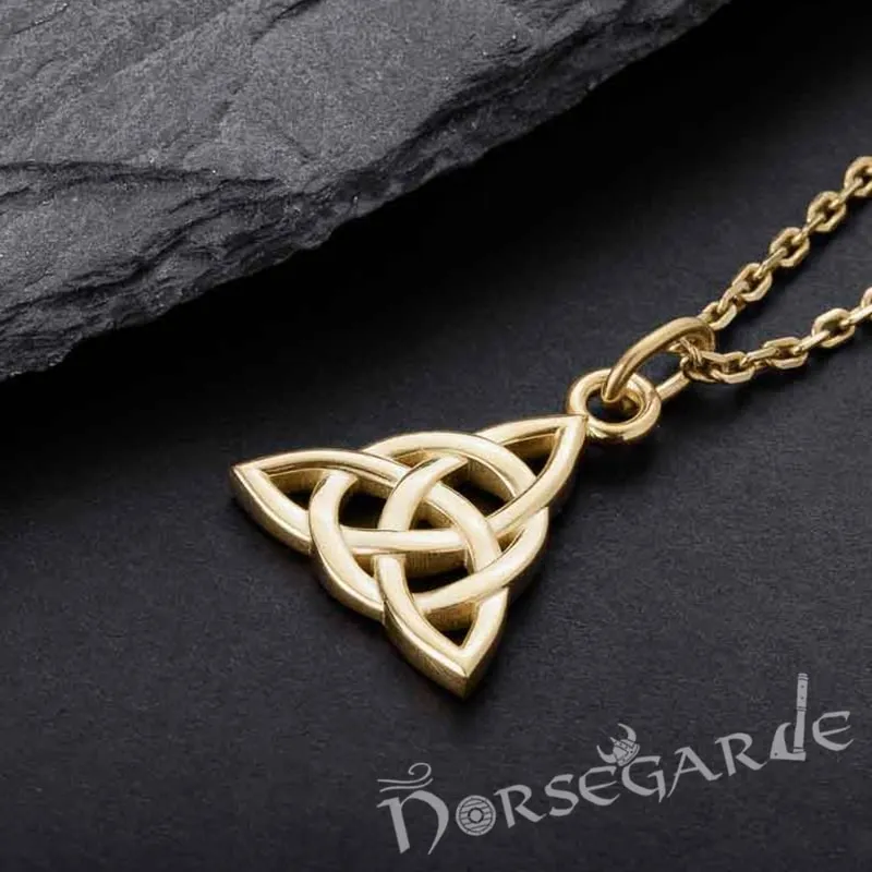 Handcrafted Miniature Celtic Knot Pendant - Gold