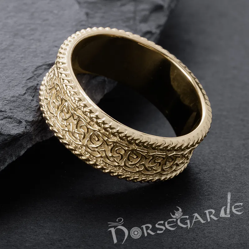 Handcrafted Twisted Knot Band - Gold