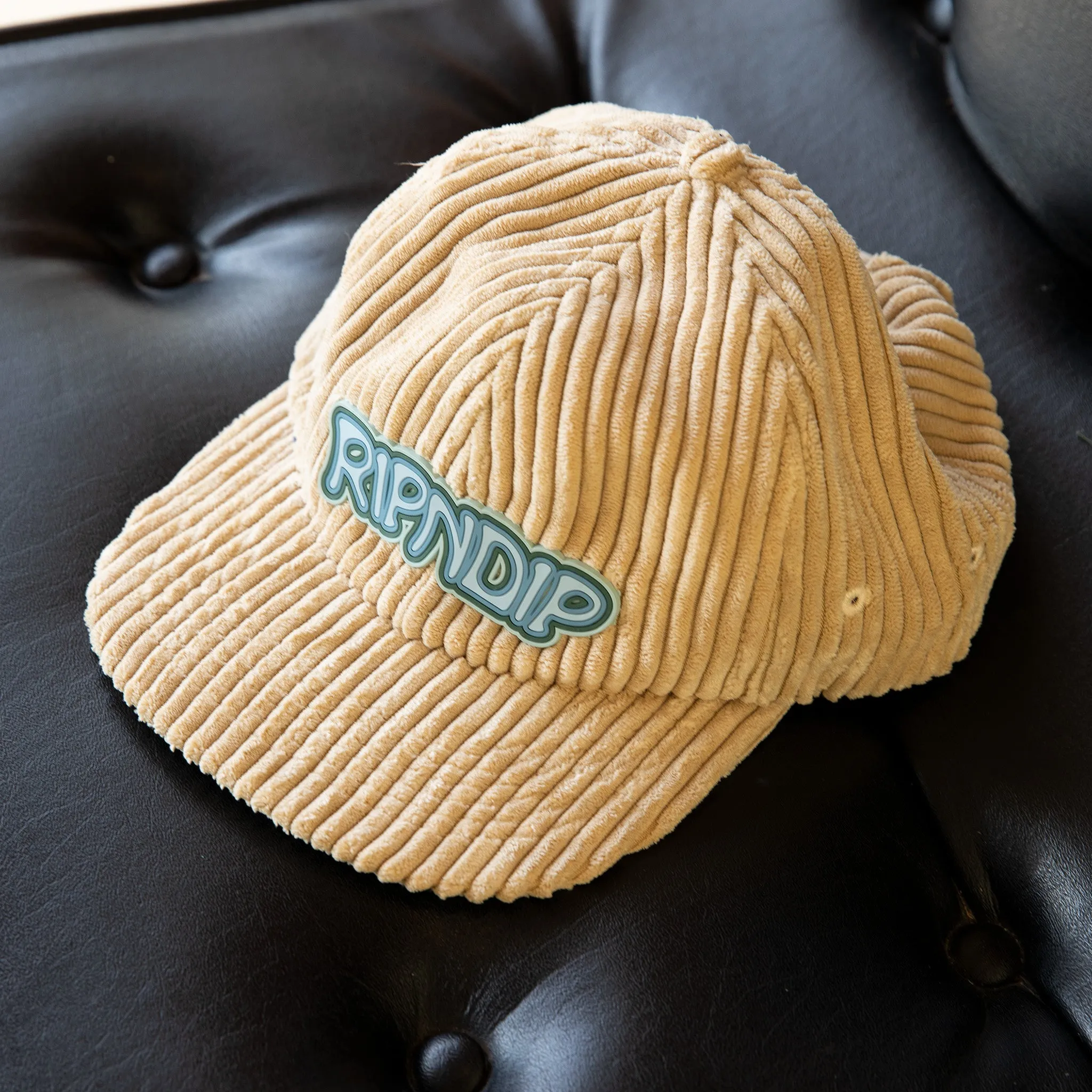 Intertwined 6 Panel Corduroy Strapback (Khaki)