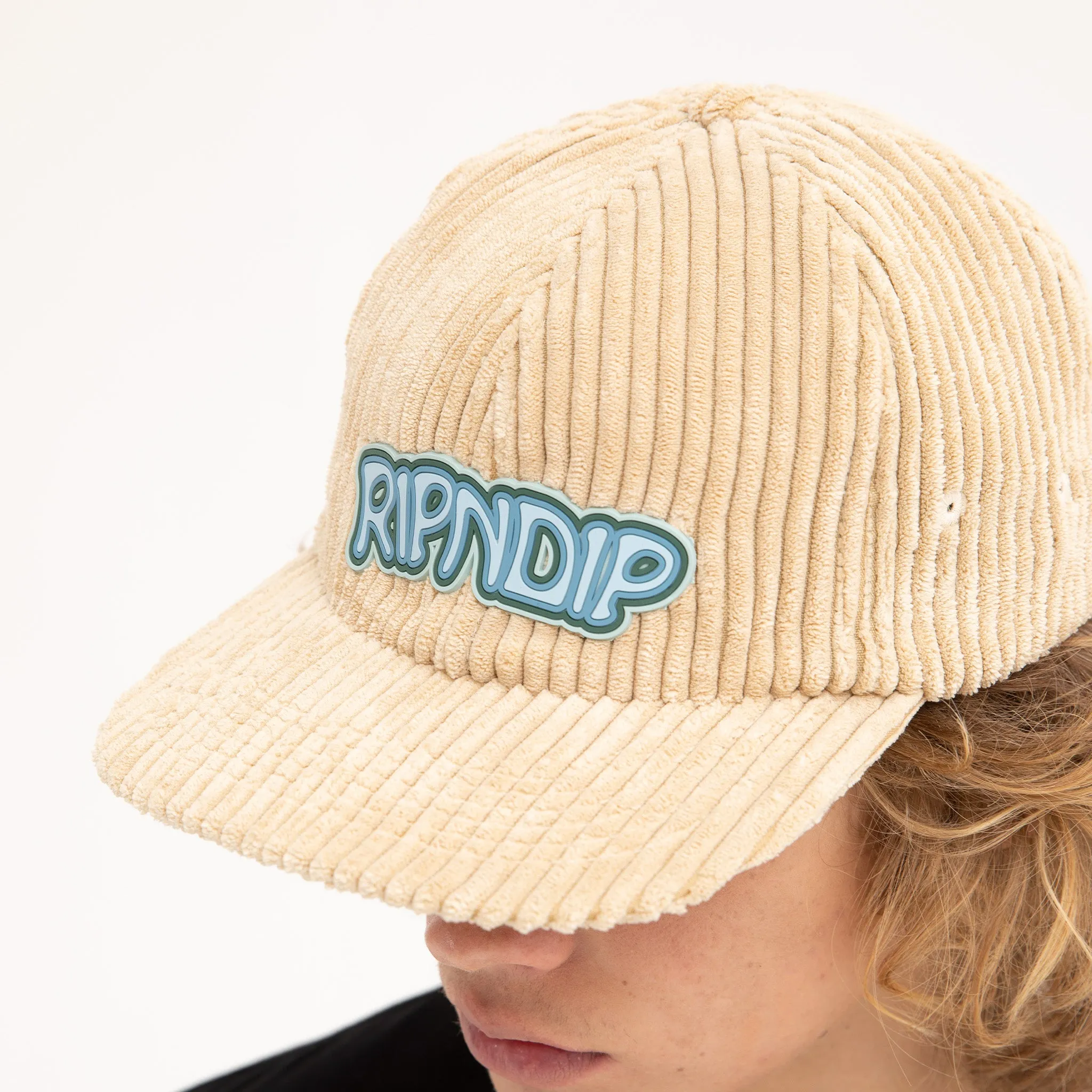 Intertwined 6 Panel Corduroy Strapback (Khaki)