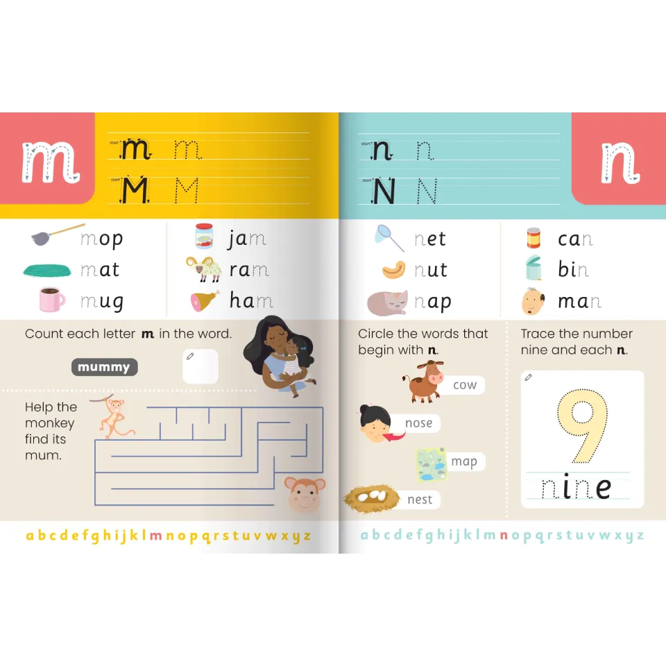 Junior Explorers Write & Wipe Book: Alphabet