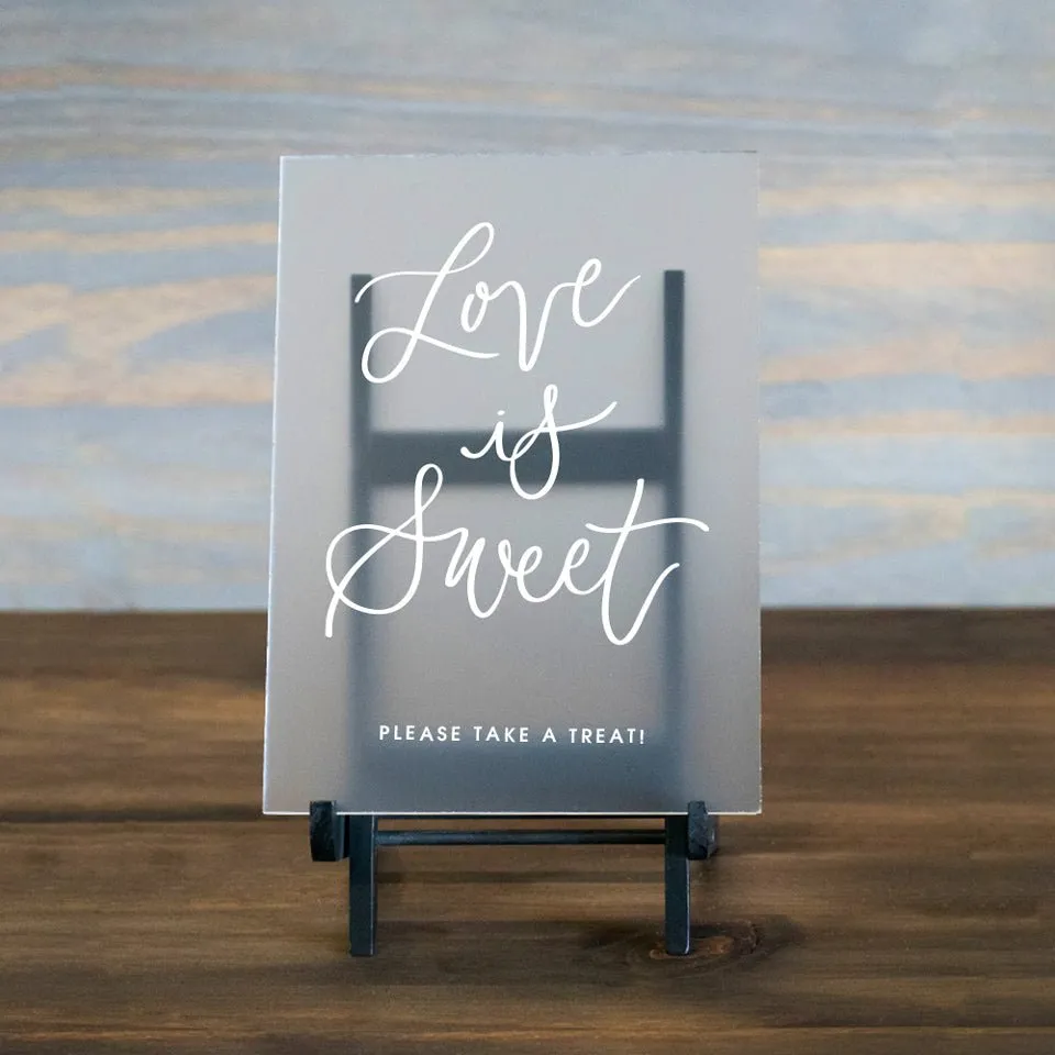 Love Is Sweet Wedding Table Sign