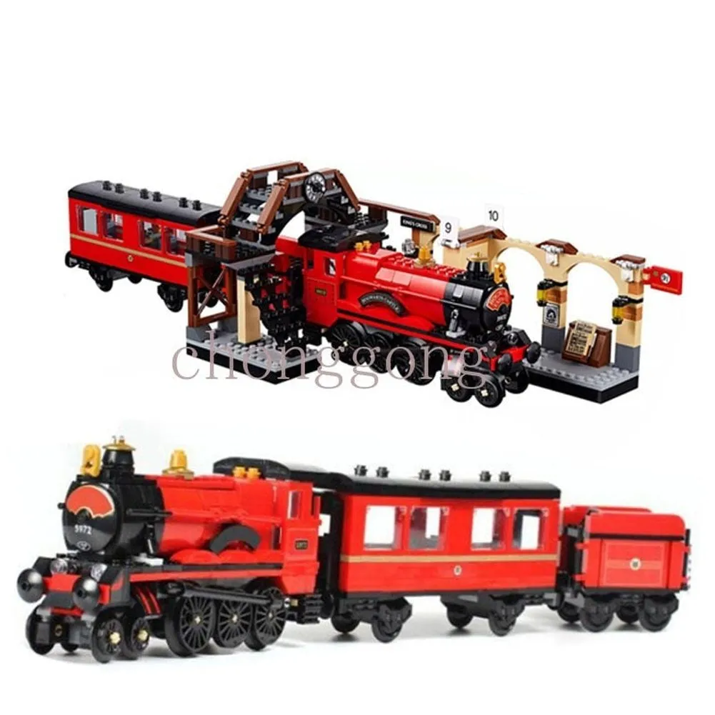 MOC  Compatible  Harry Movie Magic World Train Motorized Steam Creative Building Blocks Assembly Bricks Toys Kid  Toys  75955