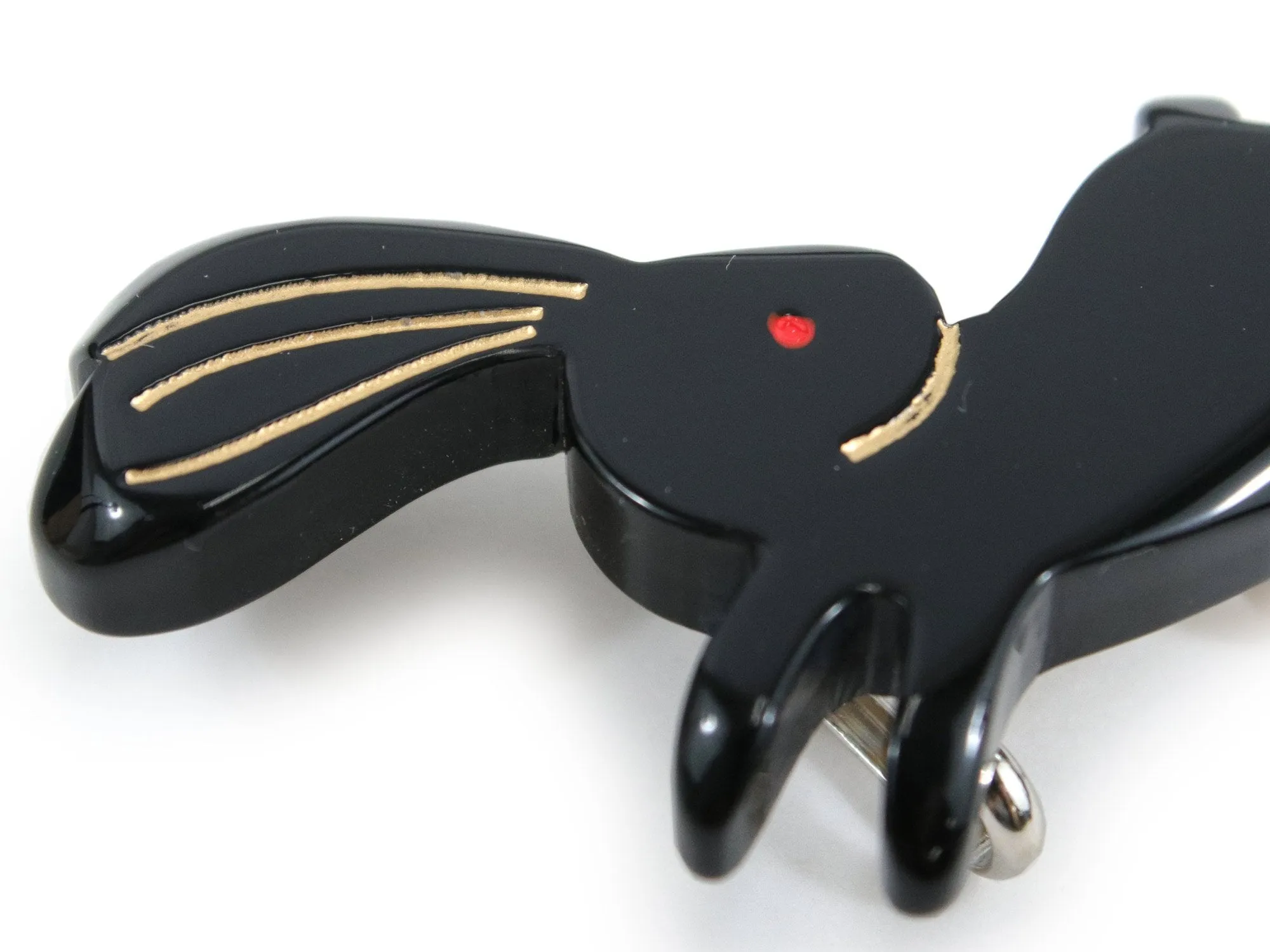 Obidome Sash Clip, Japanese Kimono Accessory - Acrylic Rabbit