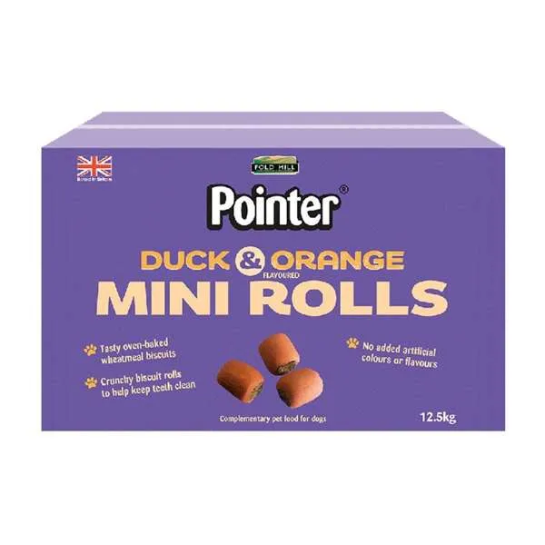 Pointer Duck & Orange Flavoured Mini Rolls 12.5kg