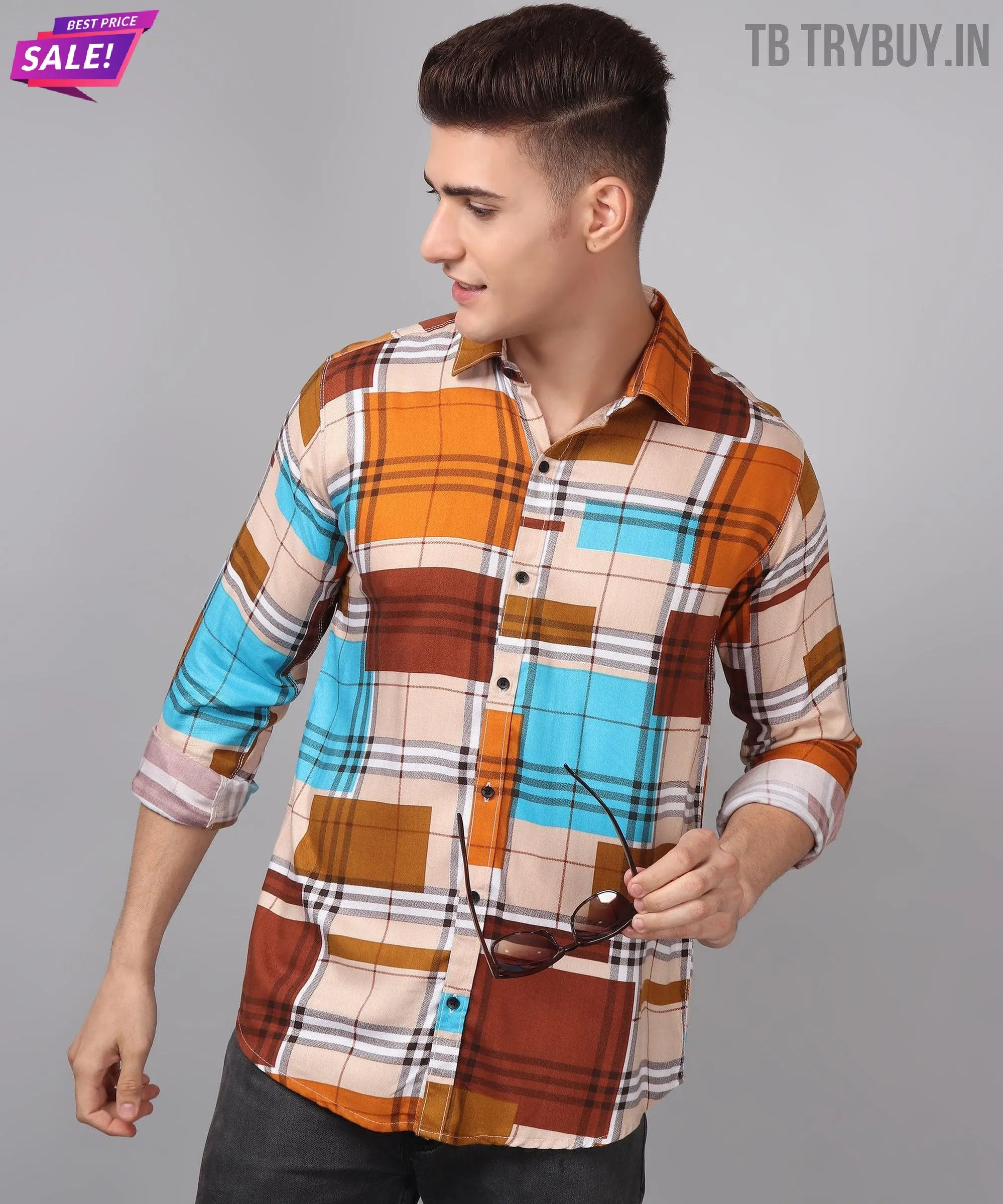 Printed Multi Colored Men's Shirt